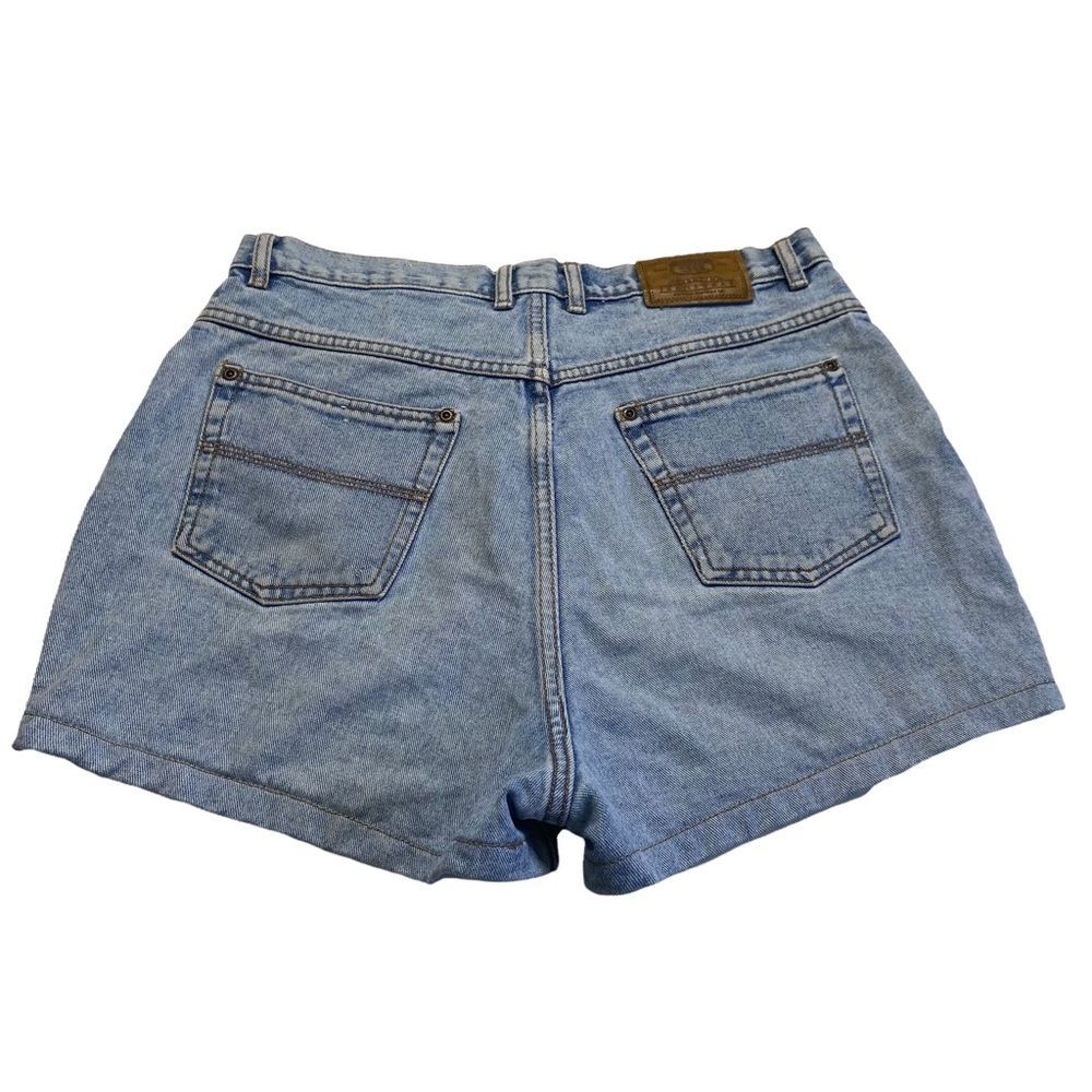 Vintage Route 66 High Rise Mom Shorts Blue Sz 32